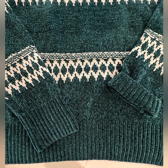 Super soft velvet emerald green sweater Christian Siriano New York Size:Large - Picture 3 of 6